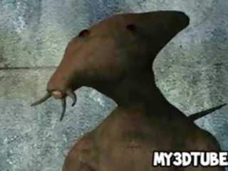 Incredible 3D Cartoon Blonde cookie Gets Fucked By An Alien
