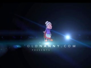 Oldnanny ישן ו - גברת הוא מאונן עם perfected צעצוע