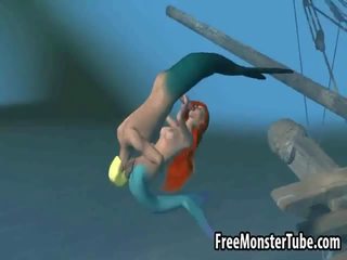 থ্রিডি সামান্য mermaid diva পায় হার্ডকোর কঠিন নিচের পানি