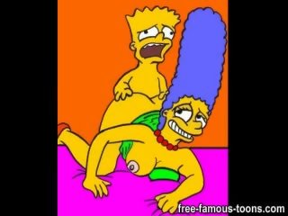 성적 자극 bart simpson 앞머리 marge 과 리사 단단한 과 빠른